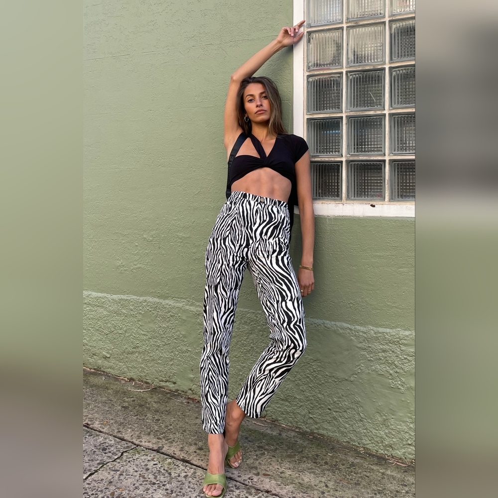 NWT VRG GRL denim zebra pant size 6aus/2us